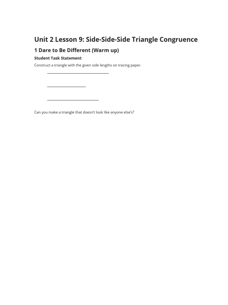 Geometry 2 9 Lesson Teacher Presentation Materials | PDF | Triangle ...
