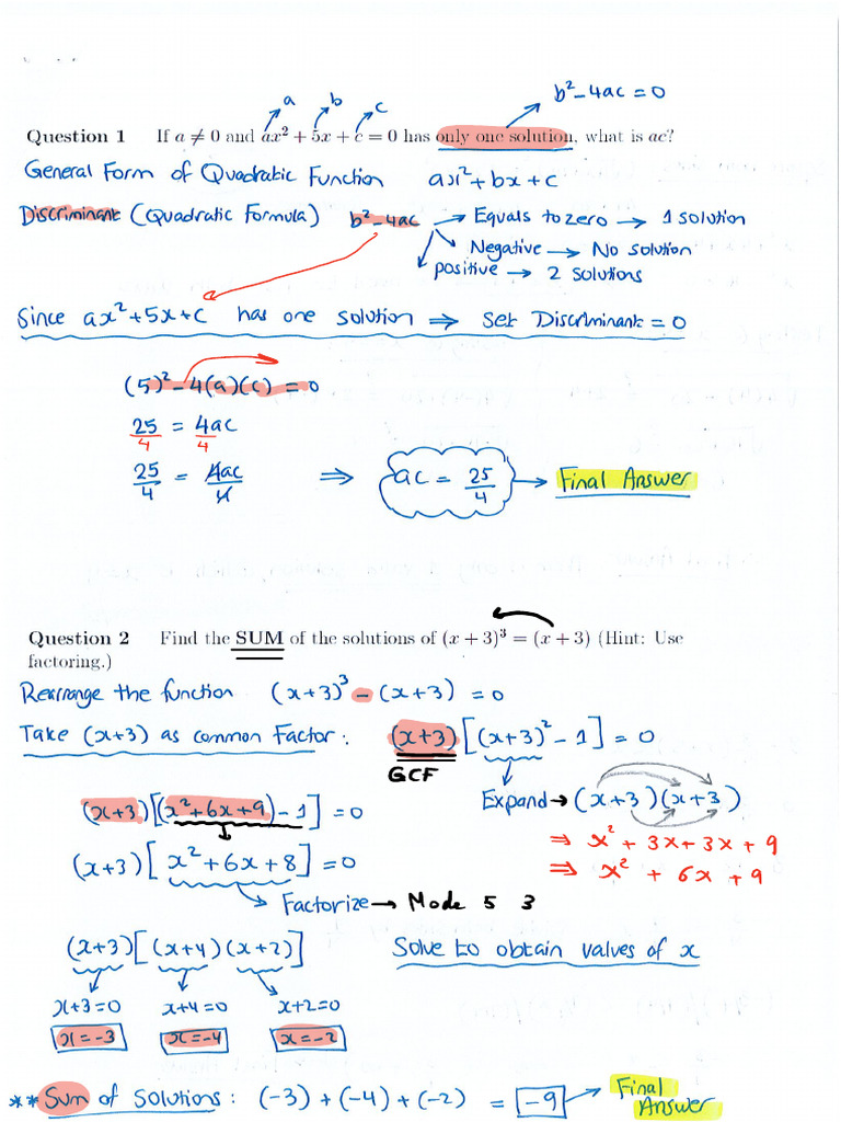Solutions for Parallel and Perpendicular Lines | PDF
