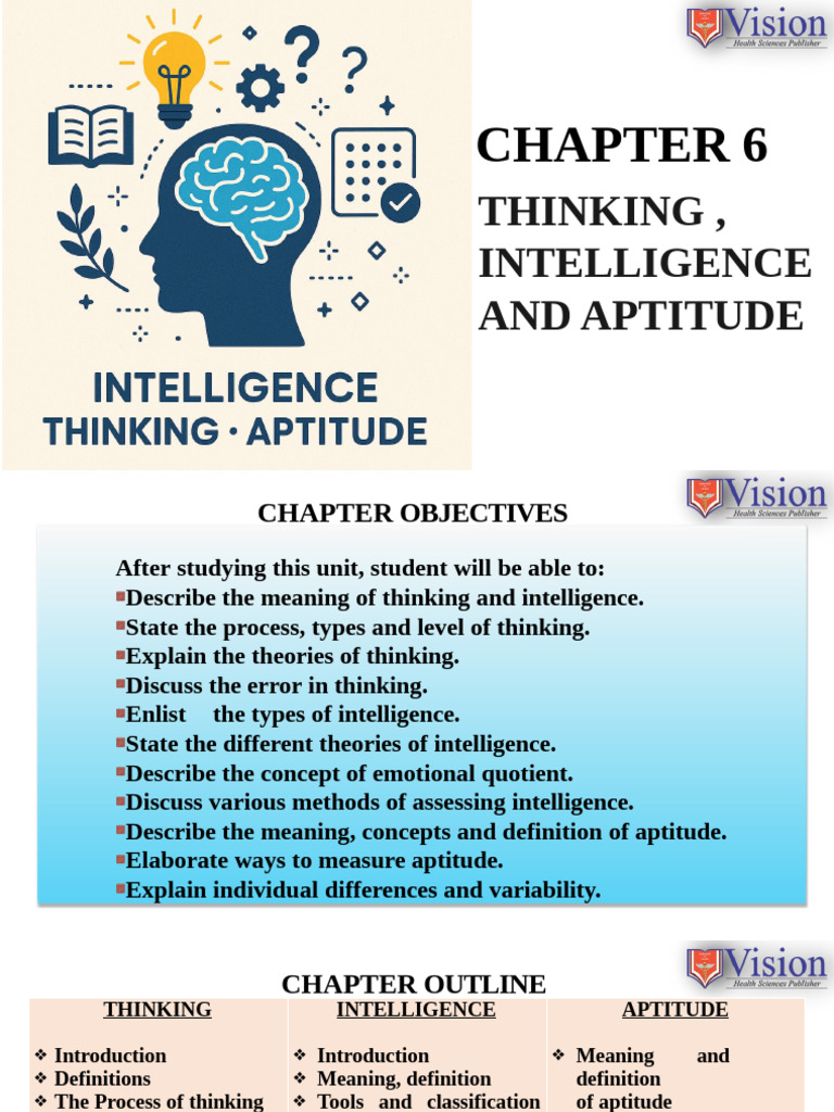 Thinking, Intelligence, and Aptitude Overview | PDF | Intelligence ...