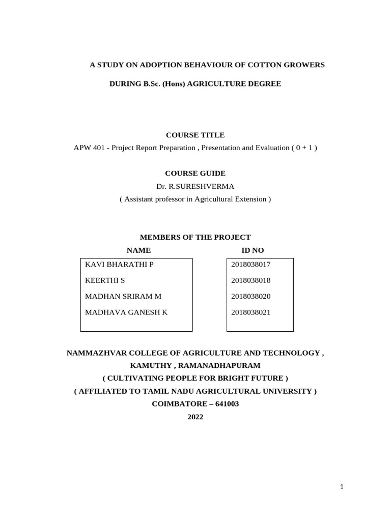 Adoption of Dryland Farming Practices | PDF | Agriculture | Weed