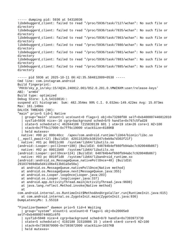 Debugging Instagram Process Dump | PDF | Java (Programming Language ...