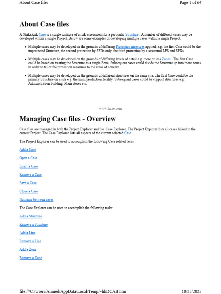About Case Files | PDF | Length | Menu (Computing)