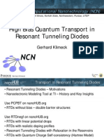 High Bias Quantum Transport in Resonant Tunneling Diodes