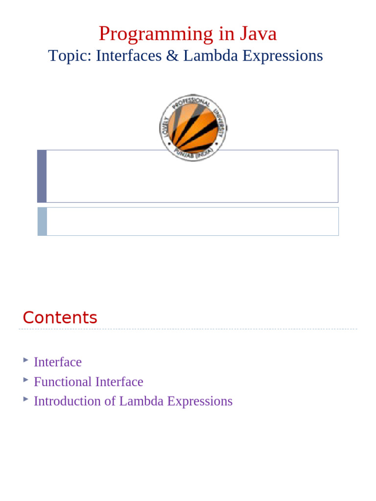 Lambda Expressions and Functional Interfaces | PDF | Class (Computer ...
