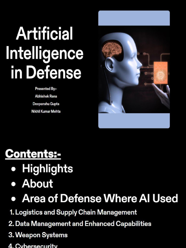 AI in Defense PPT Final | PDF