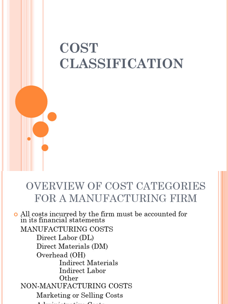 Cost Concepts and Classification | PDF | Business | Economics