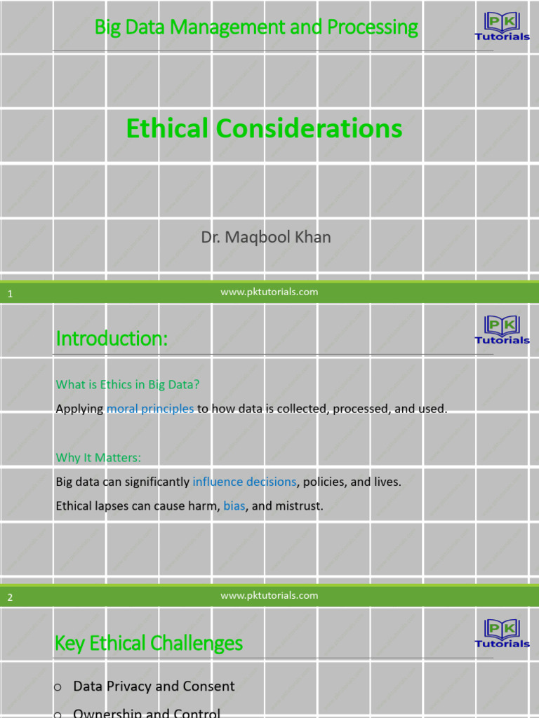 Ethical Challenges in Big Data Usage | PDF | Privacy | Artificial ...