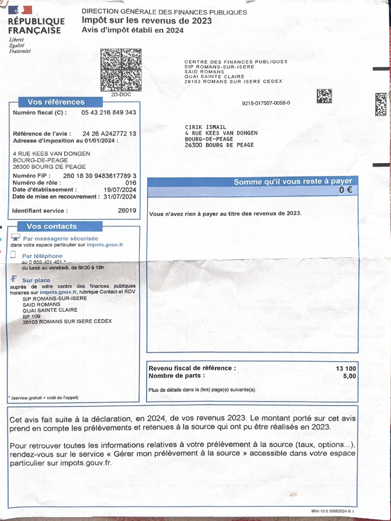 Impôts Ismo | PDF