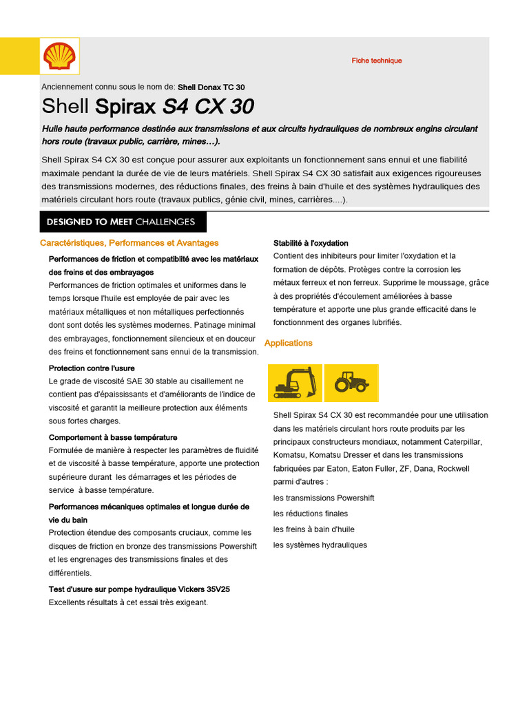Shell Spirax S4 CX 30 : Huile Performante | PDF