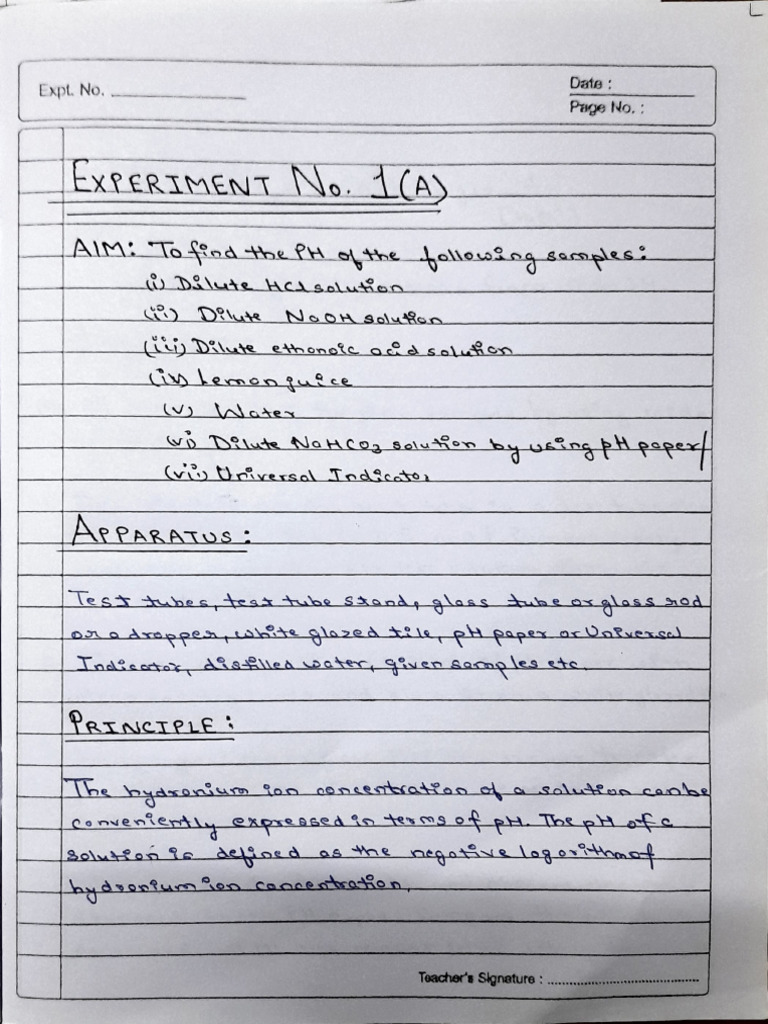 Lab Manual Practical Chemistry | PDF