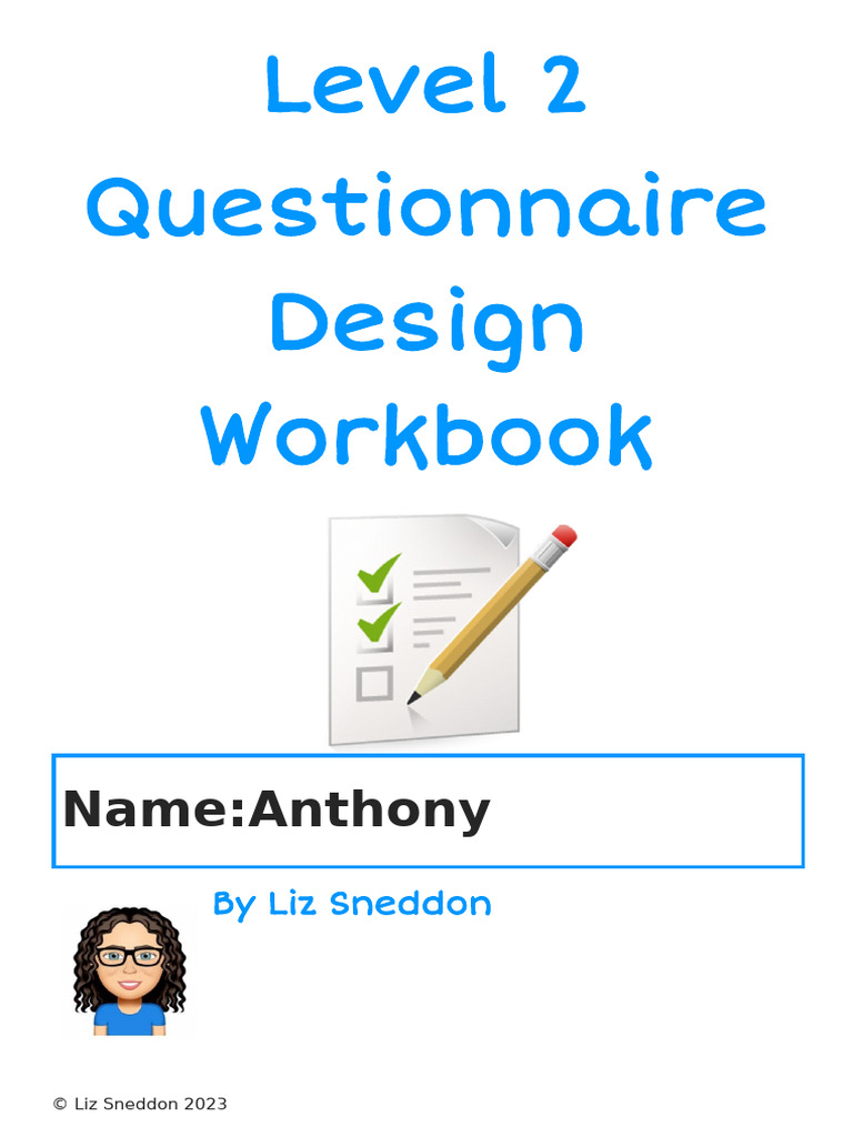 Questionnaire Design Workbook Guide | PDF | Gender | Gender Studies