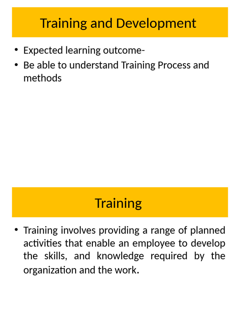 Comprehensive Training Methods Overview | PDF | Employment | Simulation