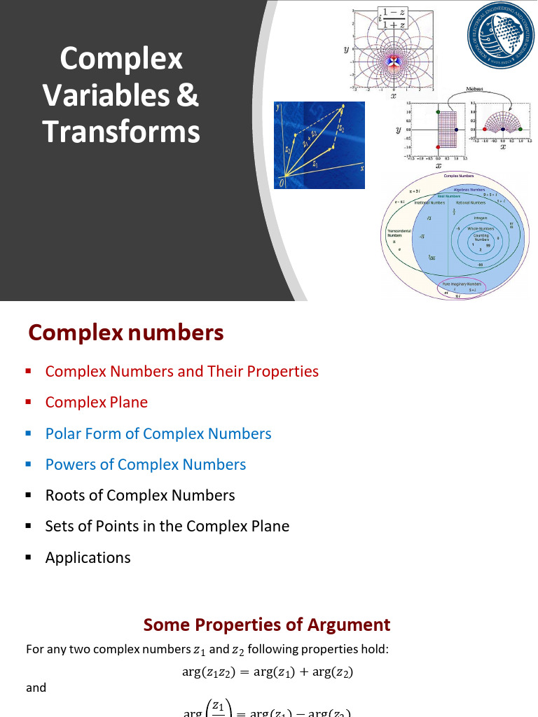 Complex Numbers and Their Applications | PDF | Complex Number | Line ...