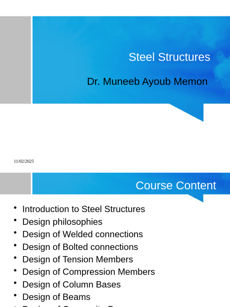 Overview of Steel Structures Design | PDF | Structural Load | Steel