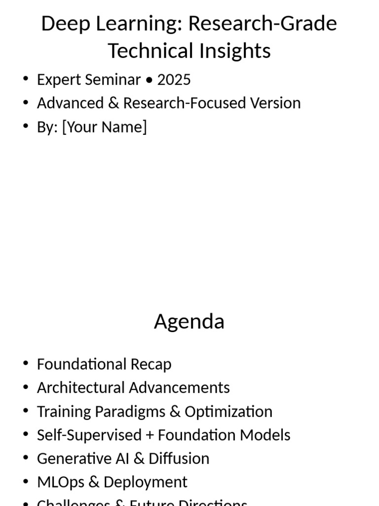 Deep Learning Insights for 2025 | PDF | Deep Learning | Computing