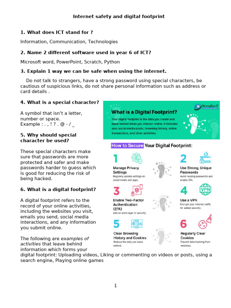 Internet safety and digital footprint | PDF | Computer Hardware | Software