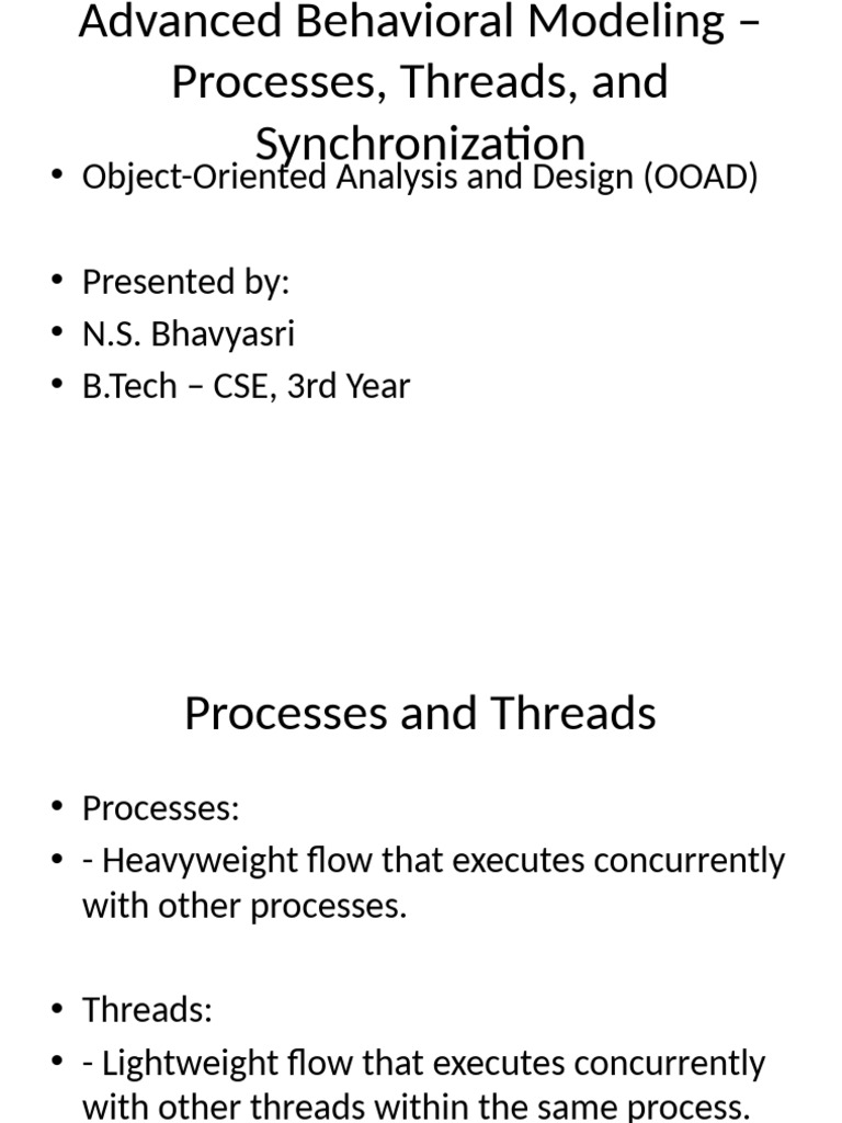 Advanced Behavioral Modeling in OOAD | PDF