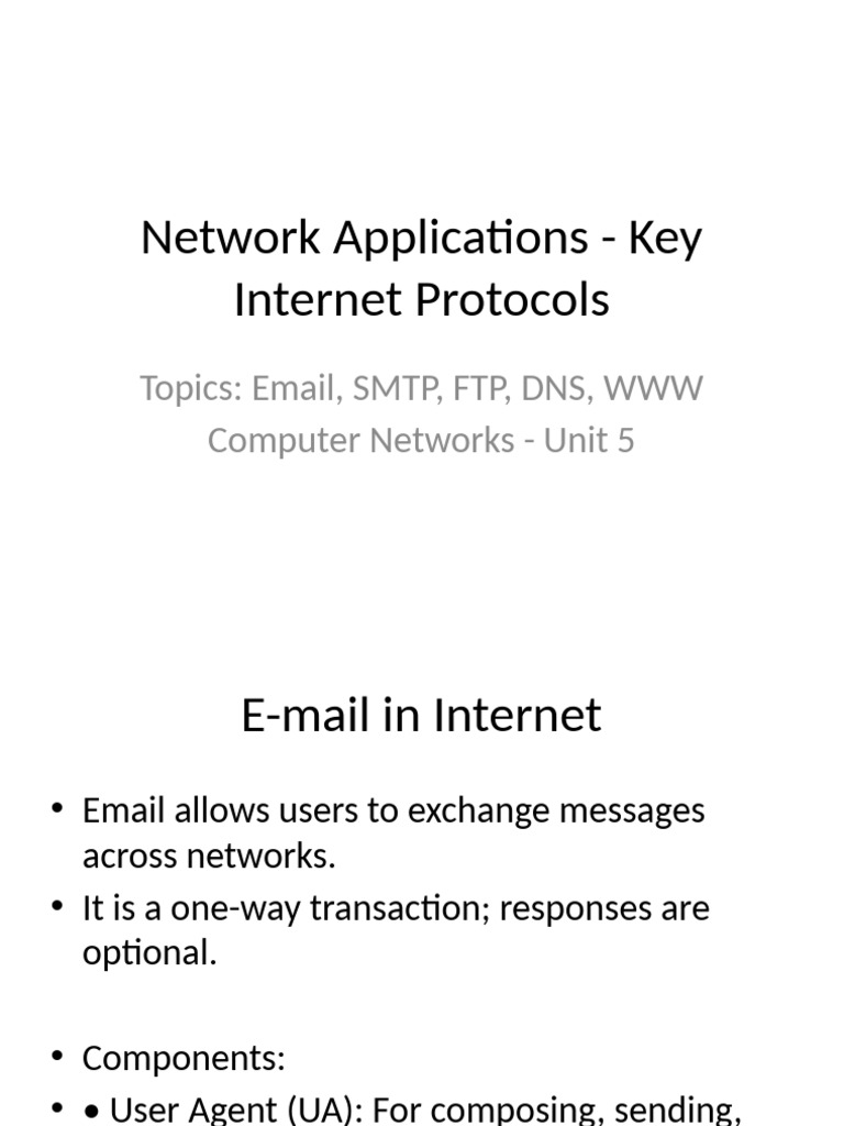 Key Internet Protocols for Network Applications | PDF | World Wide Web ...