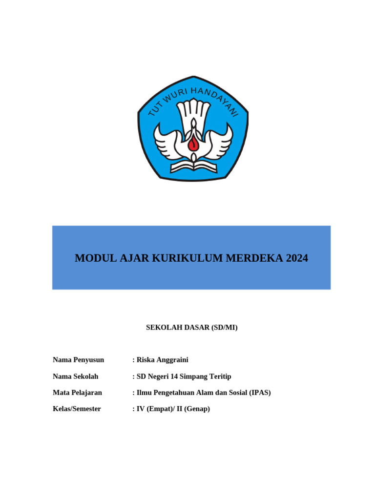 Modul Ajar IPAS Kelas 4 SD 2024 | PDF