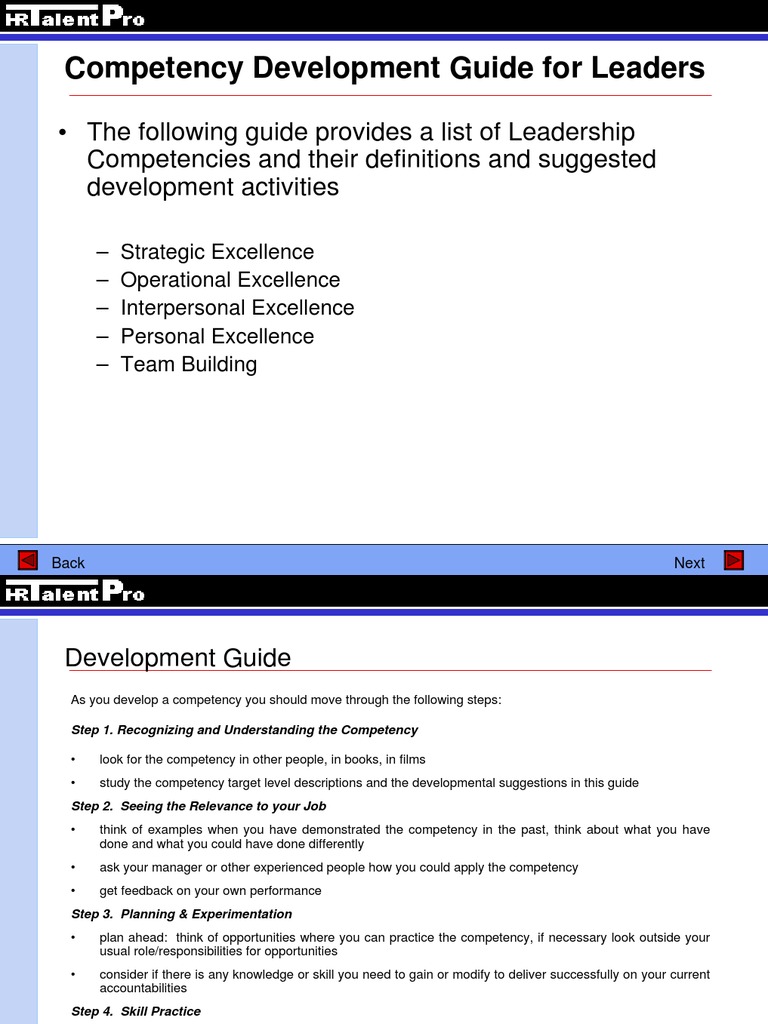 Leadership Competency Development Guide | PDF | Competence (Human ...