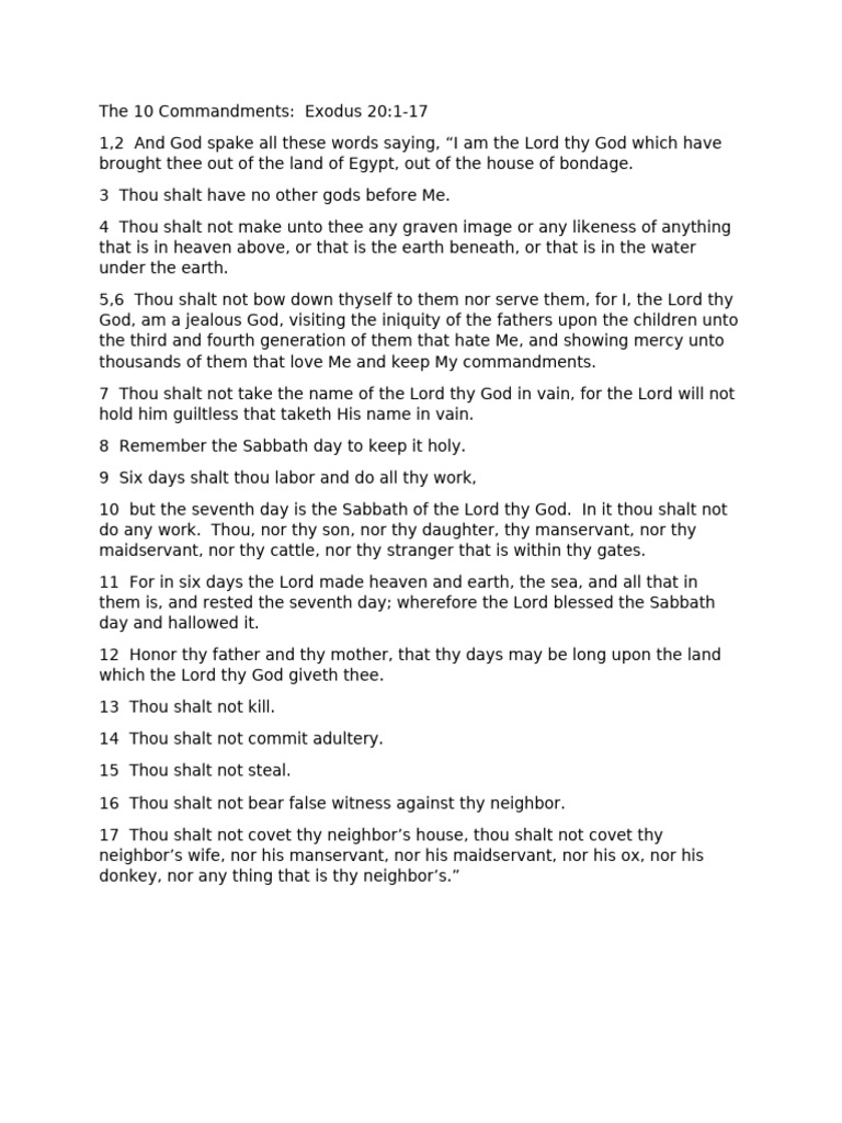 The 10 Commandments Explained | PDF