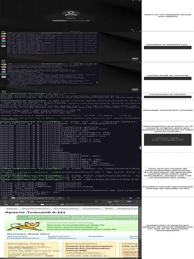 Instalación y configuración de Tomcat en Ubuntu | PDF