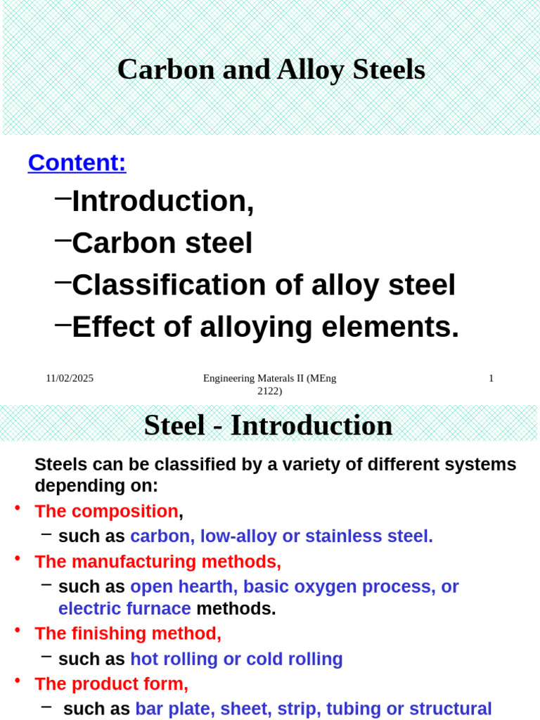Steel and Effect of Alloying Elements | PDF | Steel | Stainless Steel