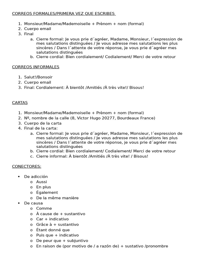 Guide des courriers formels et informels | PDF