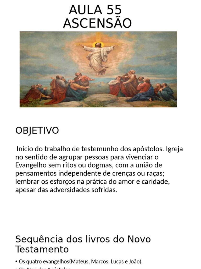 Aula 55 Ascensão de Jesus | PDF | Evangelho de Lucas | Jesus