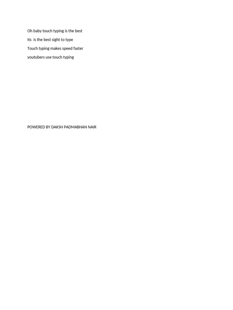 About Touch Typing | PDF