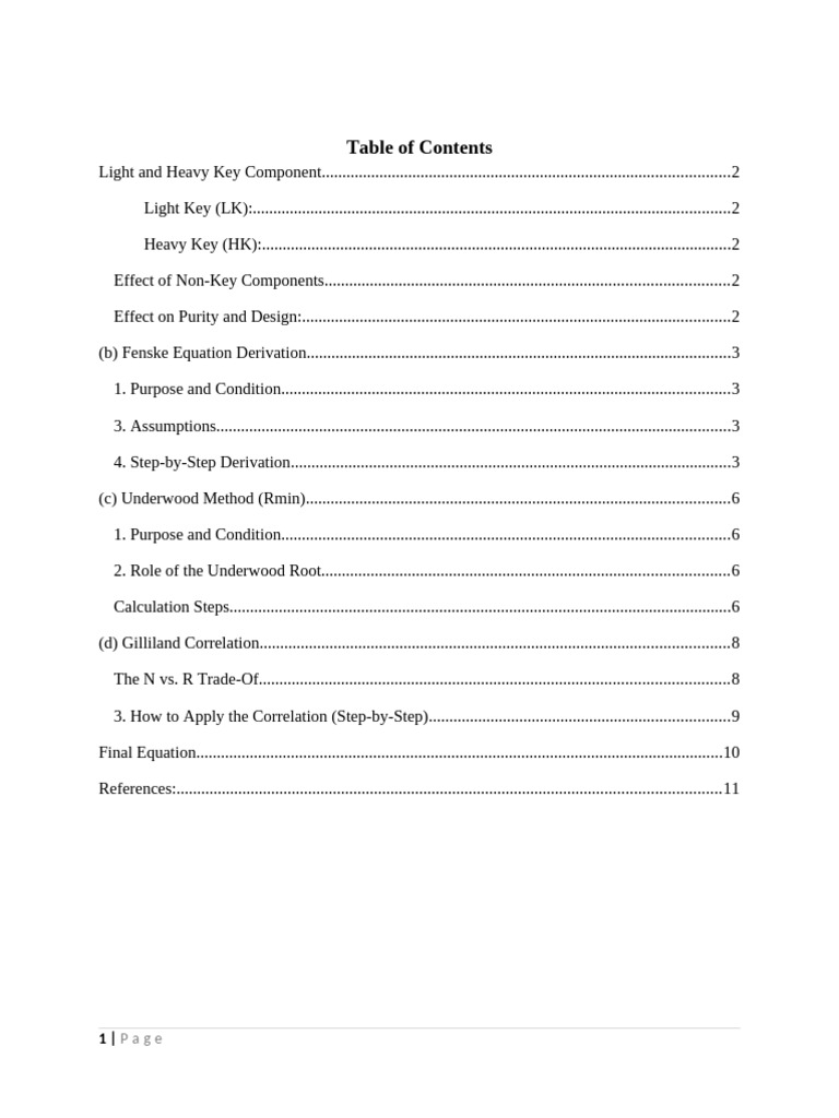Distillation Key Component Analysis | PDF | Distillation | Applied And ...