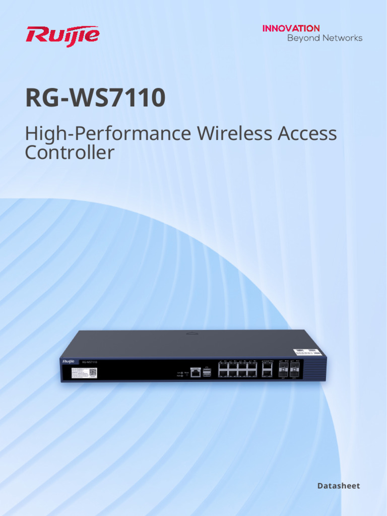 RG-WS7110 Wireless Access Controller | PDF | Computer Network | I Pv6