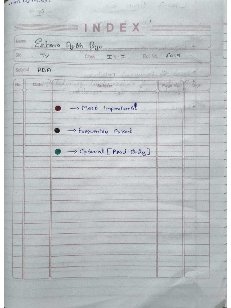 ADA UNIT 1 Handwriiten | PDF