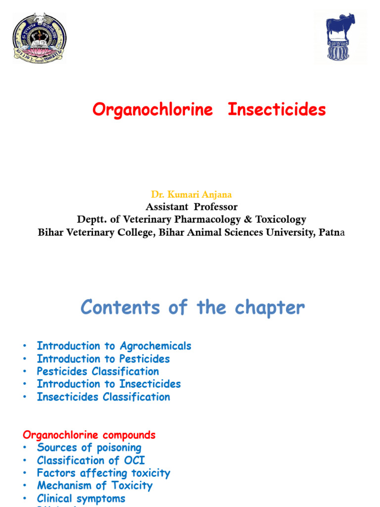 1 Introduction Organochlorine Compound | PDF | Pesticide | Insecticide