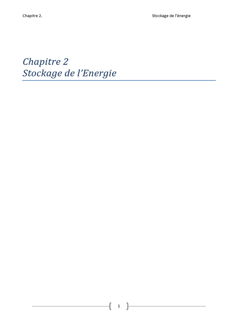 Stockage de l'énergie : méthodes et enjeux | PDF | Stockage de l ...