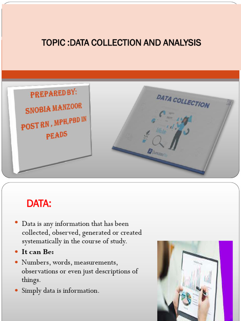 Lecture #17 Data Collection and Analysis...... | PDF | Data | Questionnaire