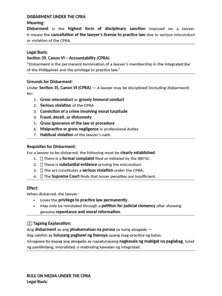 Mitigating Factors in Disbarment Cases | PDF | Disbarment | Lawyer