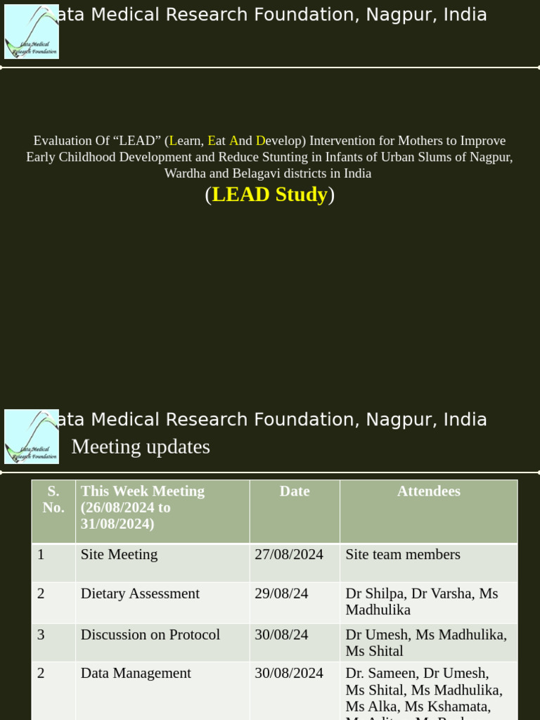 LEAD Study Updates 31th August 2024 | PDF
