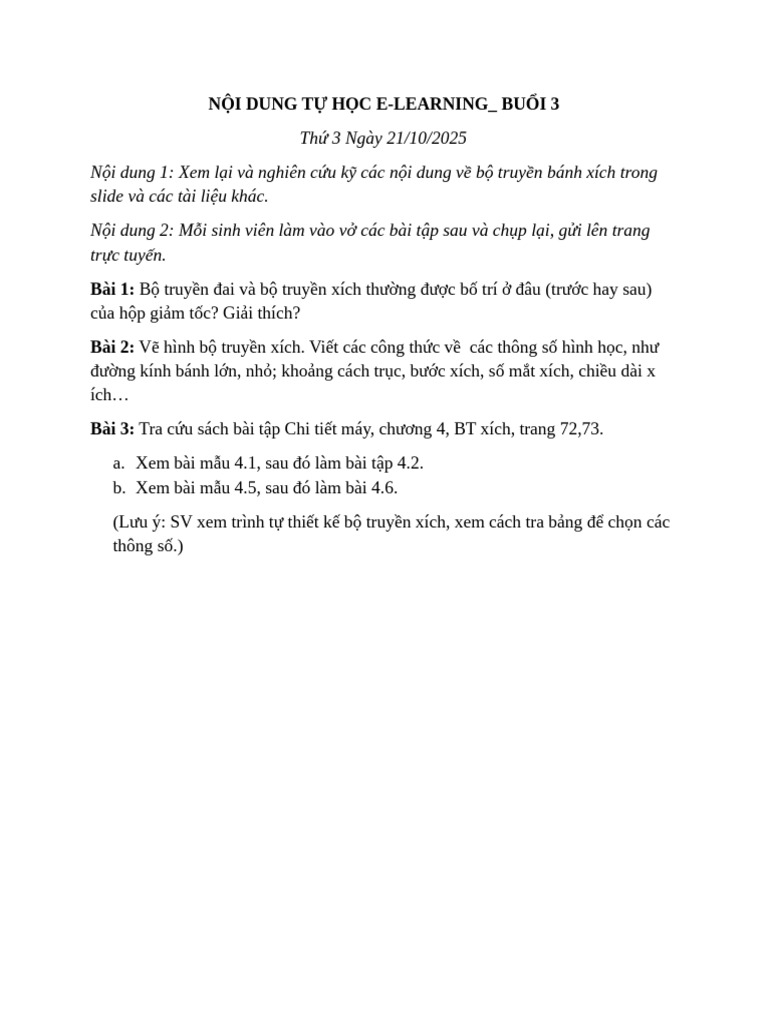 E Learning - Buoi 3 | PDF