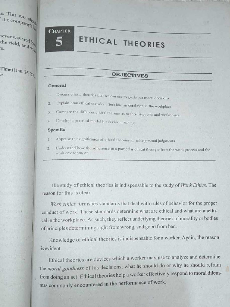 Values and Work Ethics - Chapter 5 | PDF