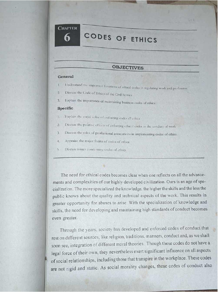 Values and Work Ethics - Chapter 6 | PDF