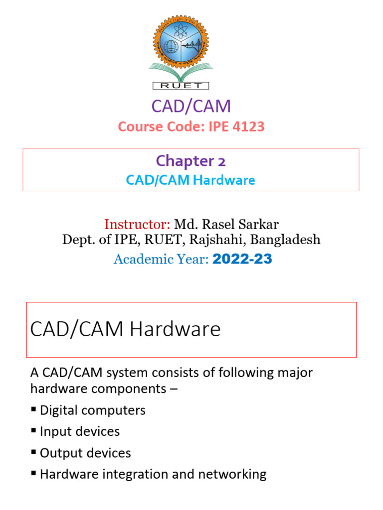 CAD/CAM Hardware Overview and Types | PDF | Computer Keyboard | Electronics