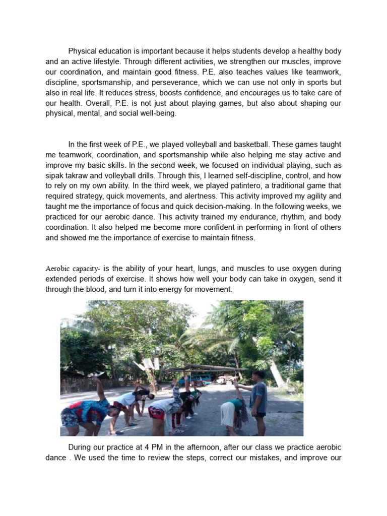 Physical Education Is Important Because It Helps Students Develop A ...