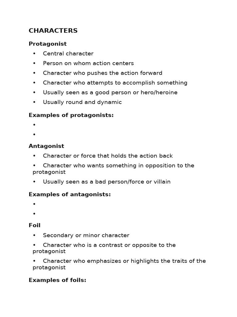 Understanding Characterization Types | PDF