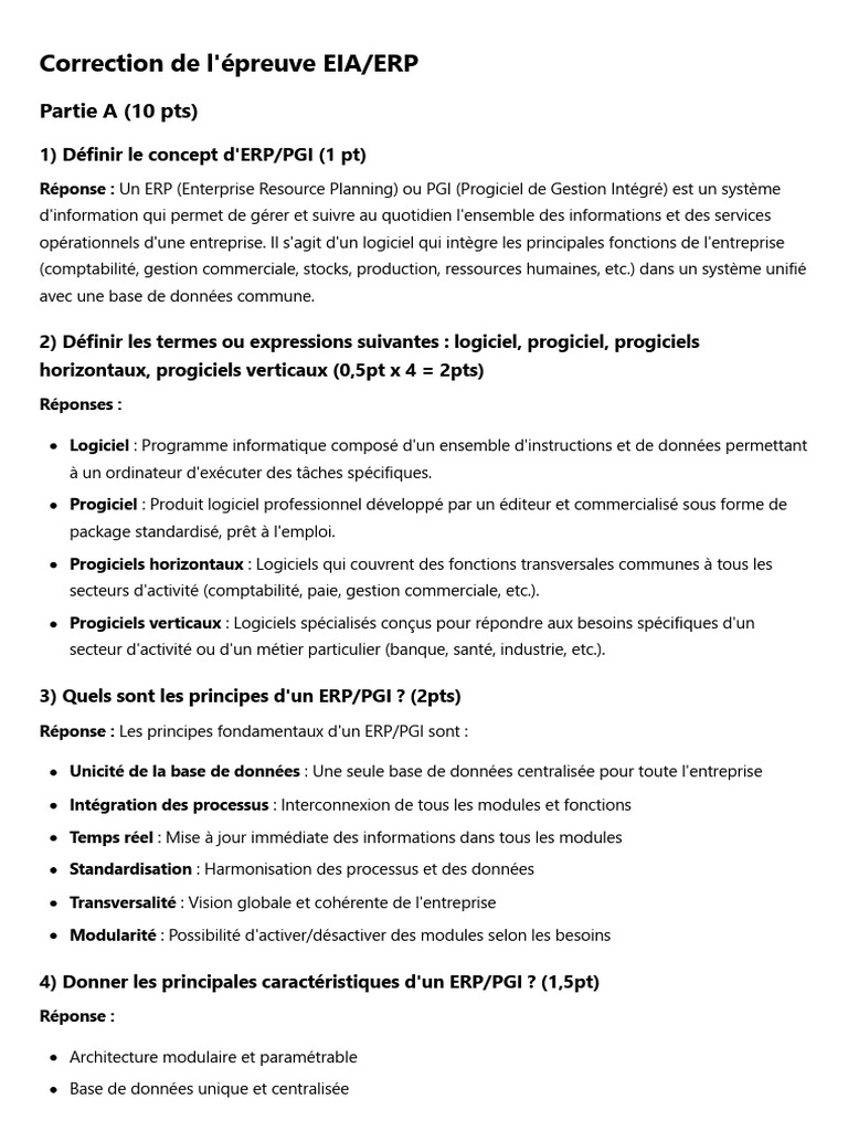 Guide complet sur les ERP et EAI | PDF | Progiciel de gestion intégré ...