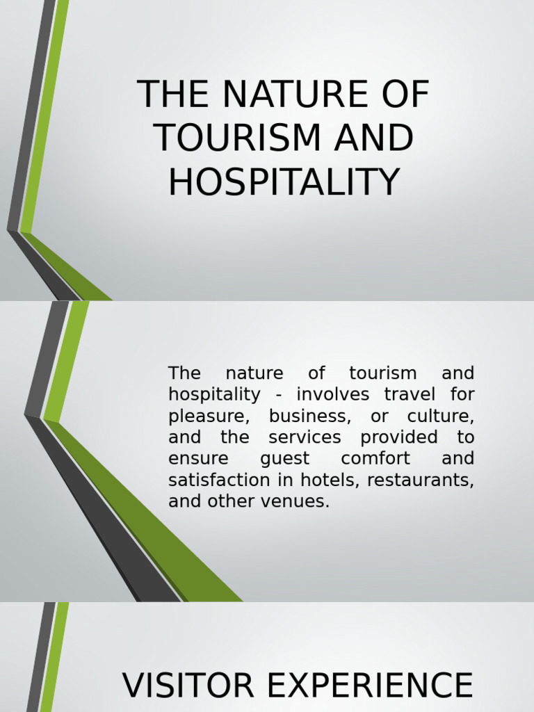 Understanding Tourism and Hospitality Value | PDF