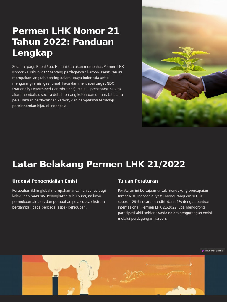 Panduan Permen LHK 21/2022 Perdagangan Karbon | PDF