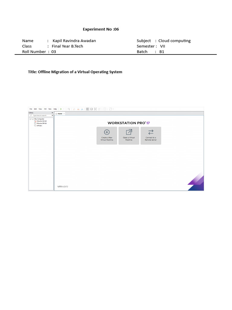 Offline Migration of Virtual OS Guide | PDF