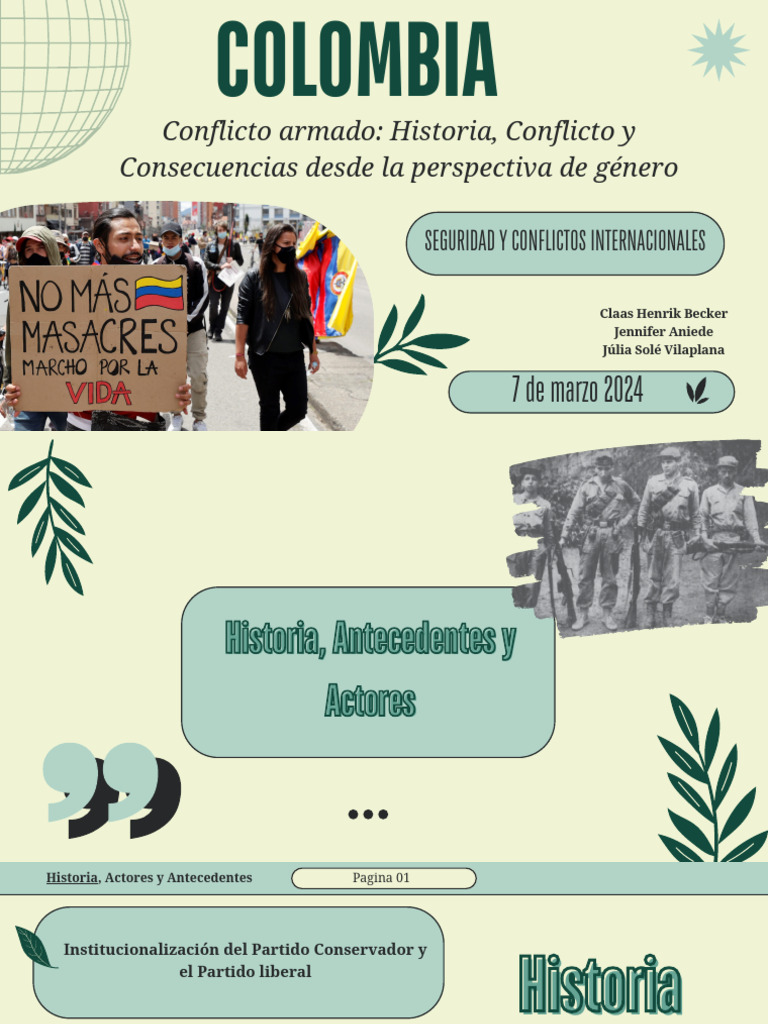 Conflicto armado en Colombia: historia y género | PDF | Colombia ...
