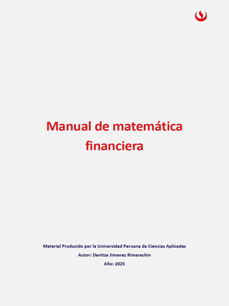 Manual Del Curso Matemática Financiera Para Economistas (1) | PDF ...
